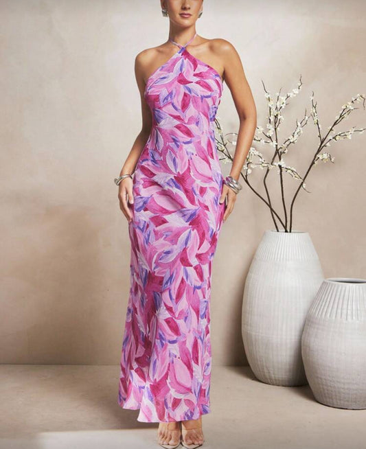 Vestido chiffon floral