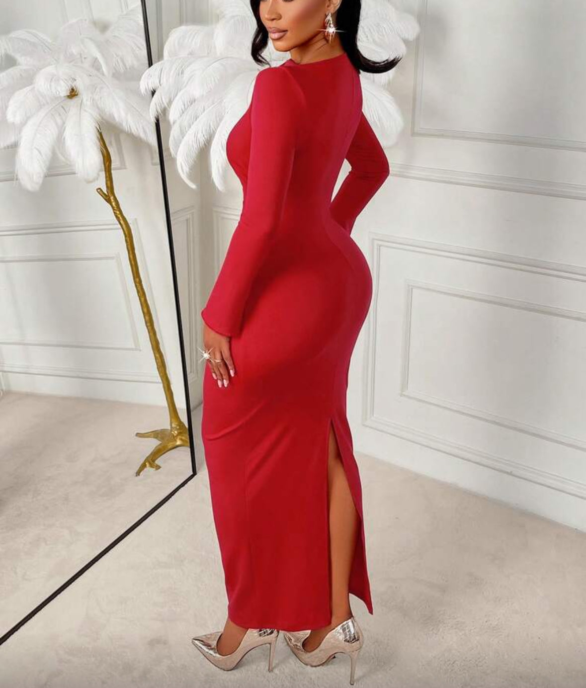 Vestido elegante vermelho