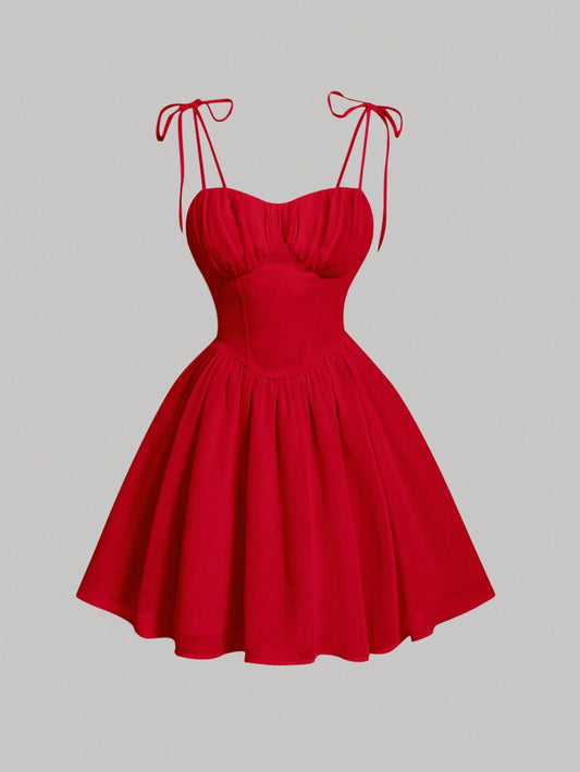 Vestido bustiê vermelho