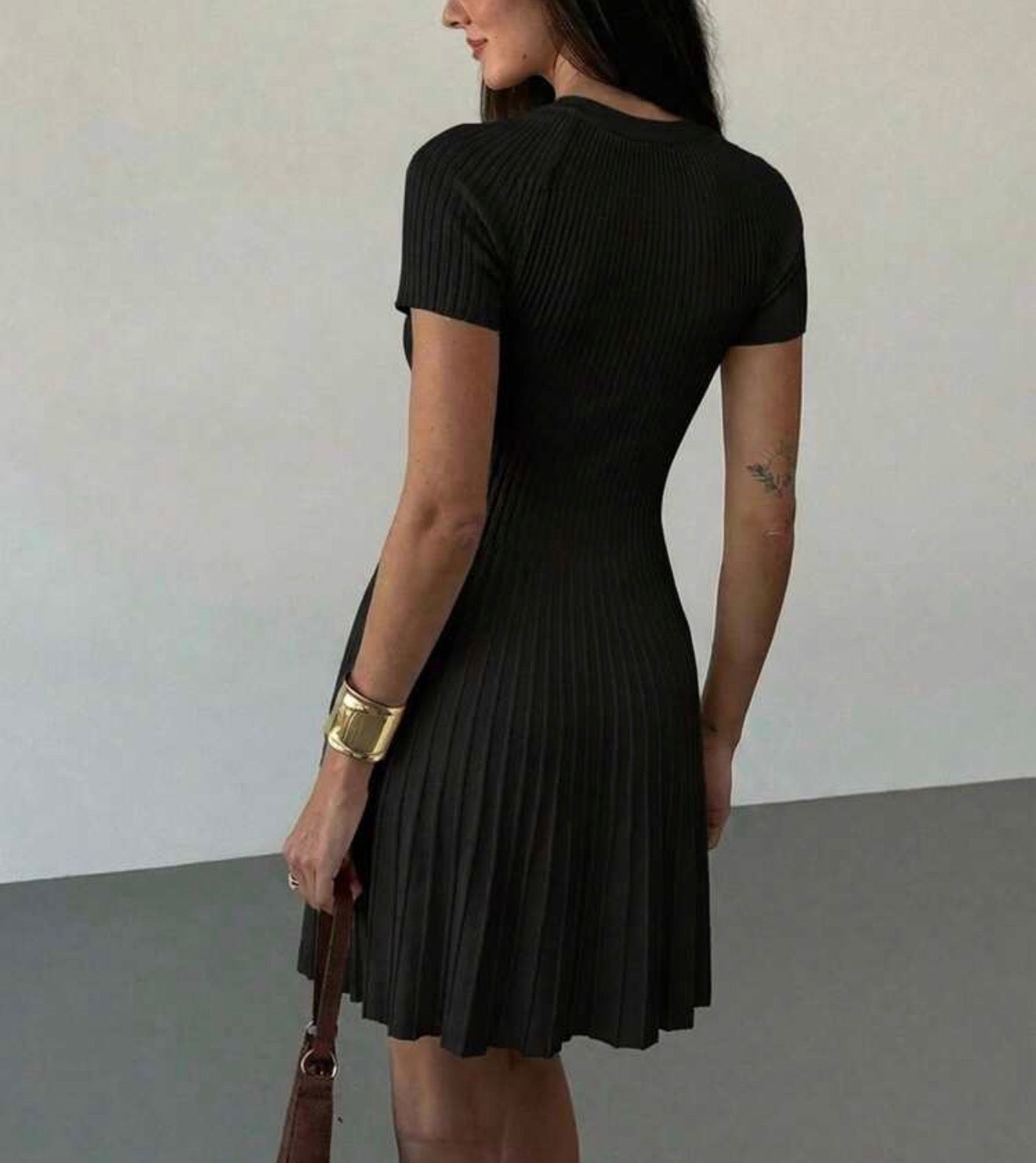 Vestido de malha preto