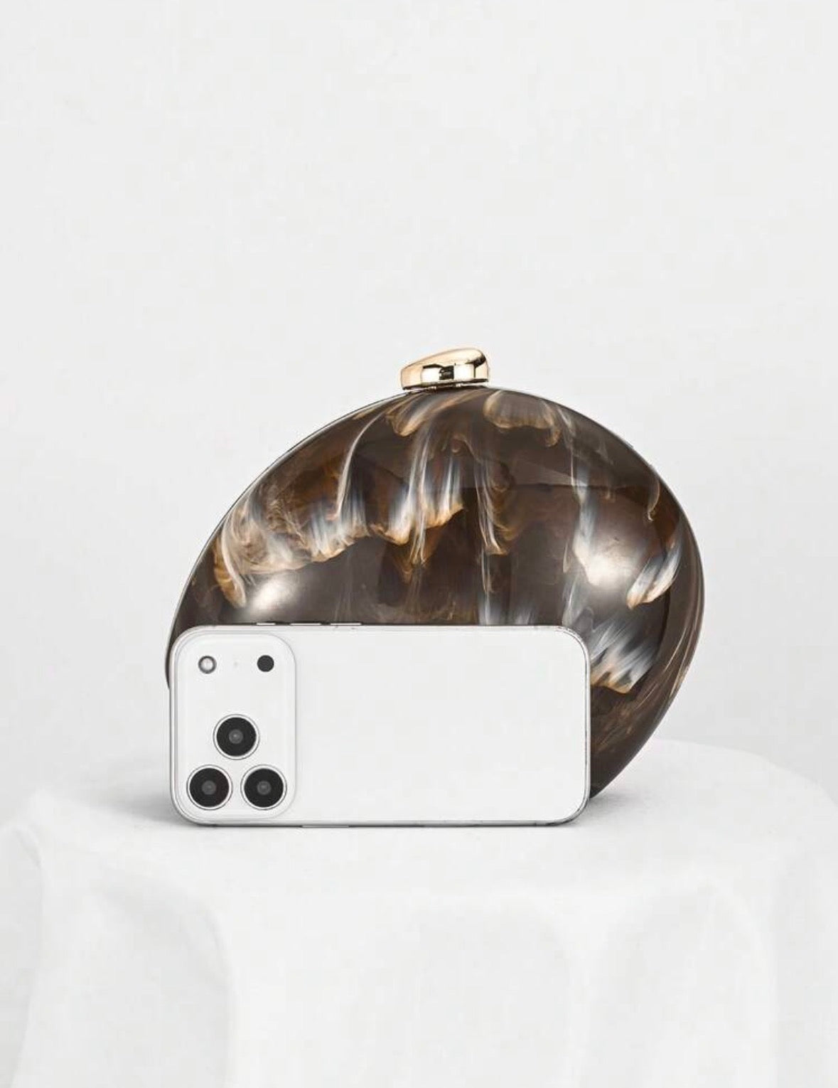 Bolsa elegante castanha